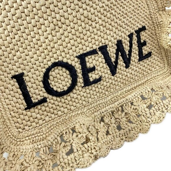 Auth LOEWE Loewe Font Tote Small ALF1B59X25 Natural Raffia - Tote Bag - Picture 9 of 15
